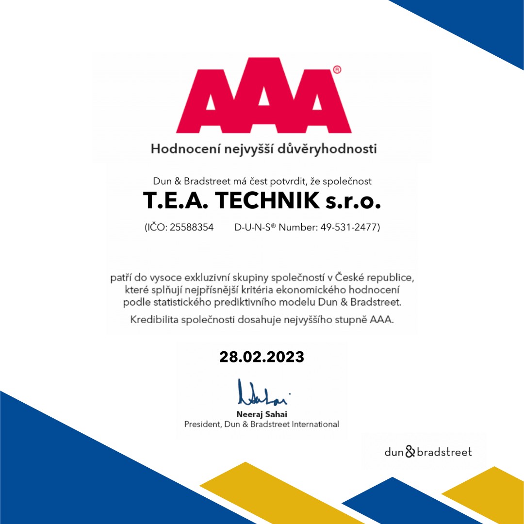 Certifikát AAA