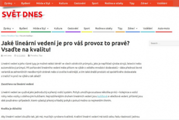 Jaké lineární vedení je pro váš provoz to pravé? Vsaďte na kvalitu!